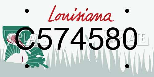 C574580 Louisiana License Plate