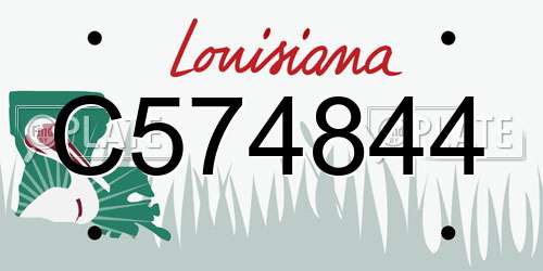 C574844 Louisiana License Plate