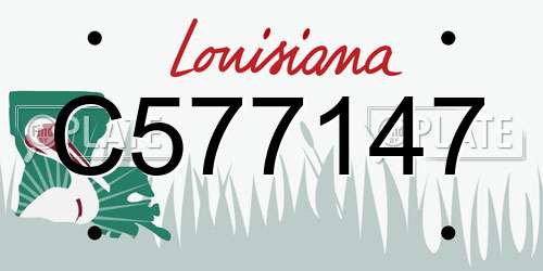 C577147 Louisiana License Plate