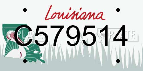 C579514 Louisiana License Plate