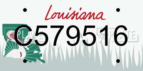 C579516 Louisiana License Plate