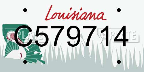 C579714 Louisiana License Plate