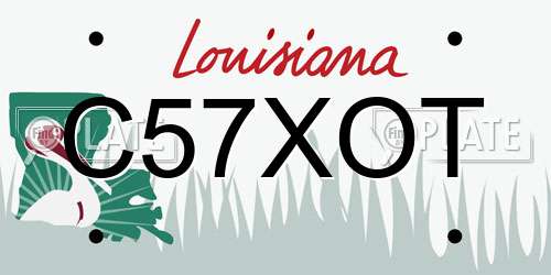 C57XOT Louisiana License Plate
