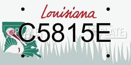 C5815E Louisiana License Plate