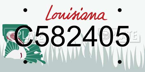 C582405 Louisiana License Plate