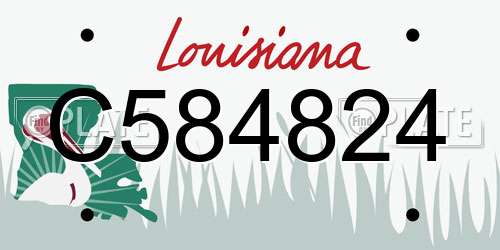 C584824 Louisiana License Plate