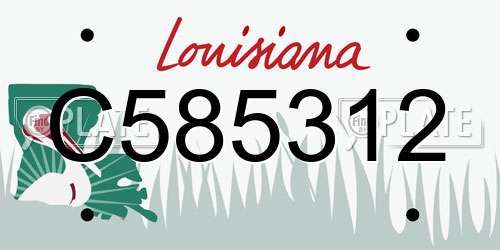 C585312 Louisiana License Plate