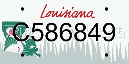 C586849 Louisiana License Plate
