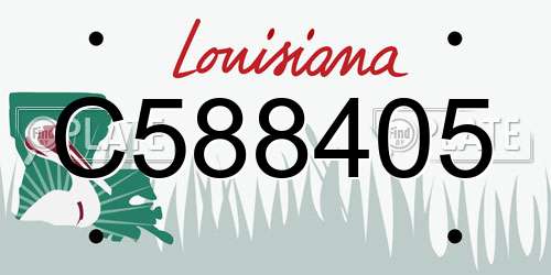 C588405 Louisiana License Plate