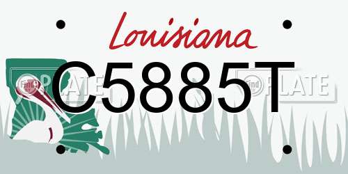 C5885T Louisiana License Plate