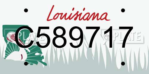 C589717 Louisiana License Plate