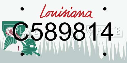 C589814 Louisiana License Plate
