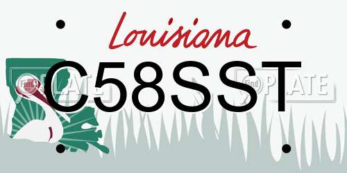 C58SST Louisiana License Plate