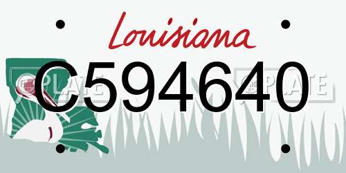 C594640 Louisiana License Plate