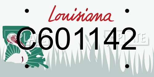 C601142 Louisiana License Plate