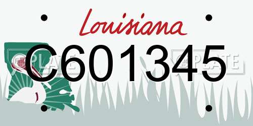 C601345 Louisiana License Plate