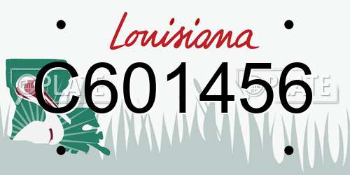 C601456 Louisiana License Plate
