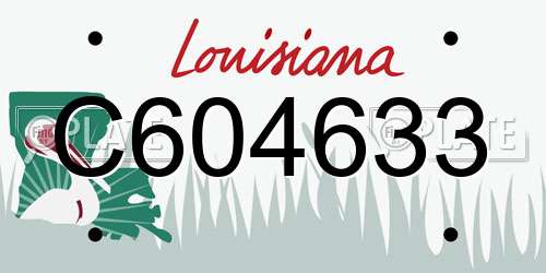 C604633 Louisiana License Plate