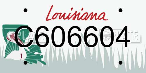 C606604 Louisiana License Plate
