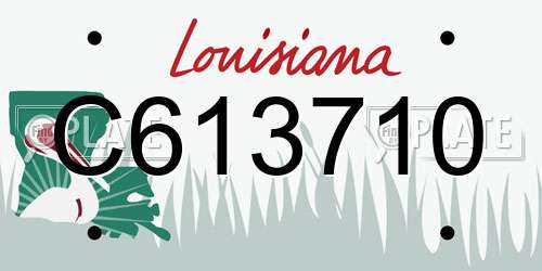 C613710 Louisiana License Plate