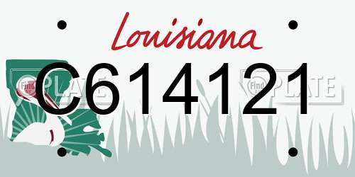 C614121 Louisiana License Plate