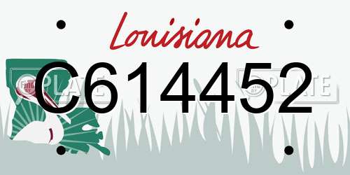C614452 Louisiana License Plate