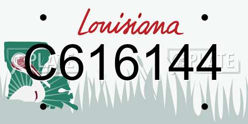 C616144 Louisiana License Plate