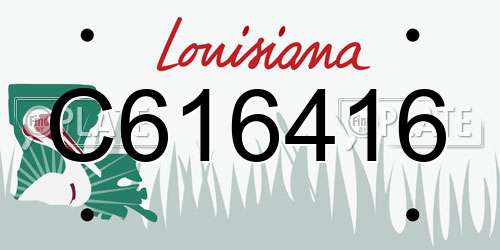 C616416 Louisiana License Plate
