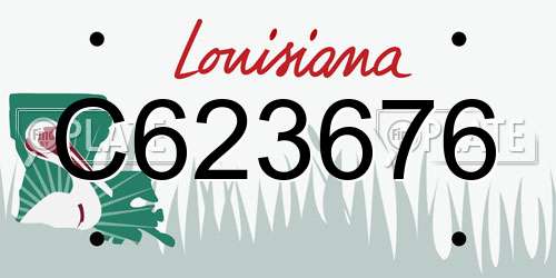 C623676 Louisiana License Plate