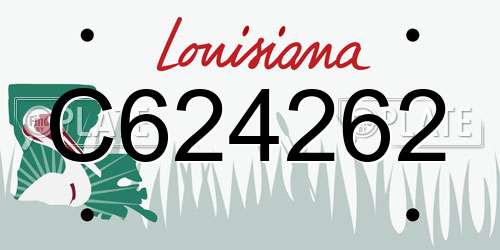 C624262 Louisiana License Plate