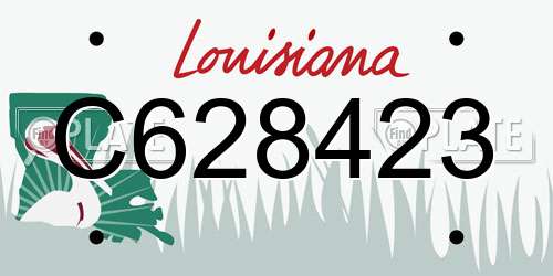 C628423 Louisiana License Plate