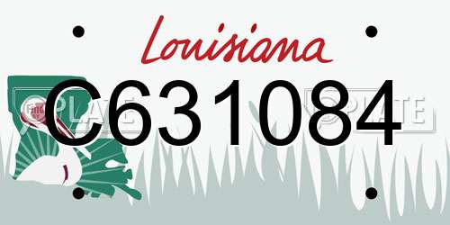 C631084 Louisiana License Plate
