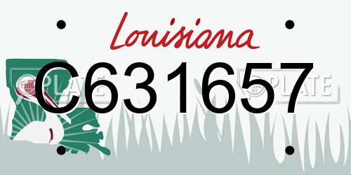 C631657 Louisiana License Plate