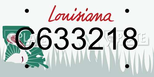 C633218 Louisiana License Plate
