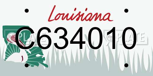 C634010 Louisiana License Plate