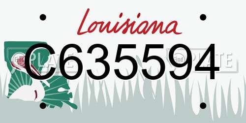 C635594 Louisiana License Plate