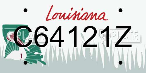 C64121Z Louisiana License Plate