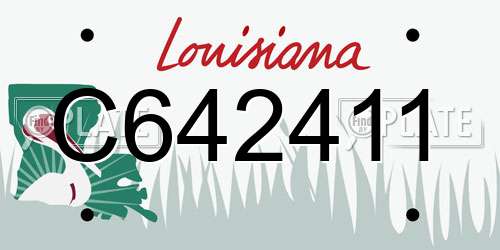C642411 Louisiana License Plate