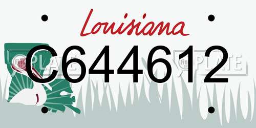 C644612 Louisiana License Plate