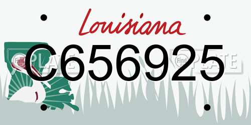 C656925 Louisiana License Plate