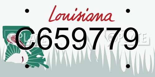 C659779 Louisiana License Plate