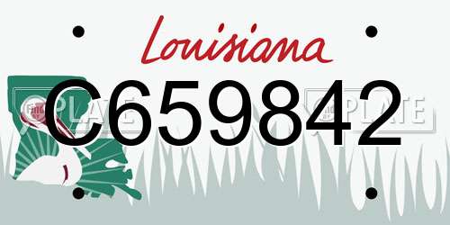 C659842 Louisiana License Plate
