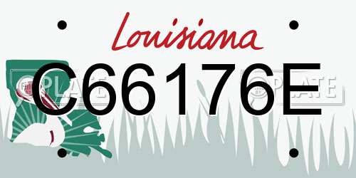 C66176E Louisiana License Plate