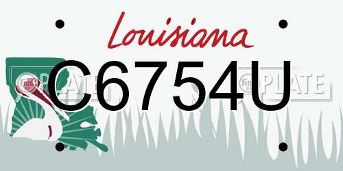 C6754U Louisiana License Plate