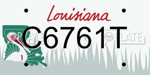 C6761T Louisiana License Plate