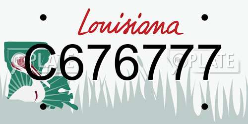 C676777 Louisiana License Plate