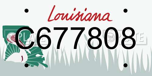 C677808 Louisiana License Plate