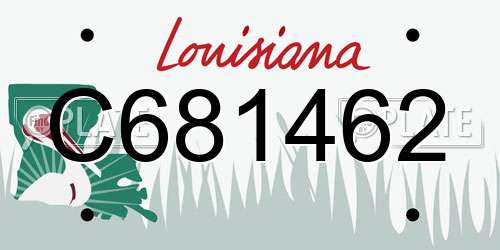 C681462 Louisiana License Plate