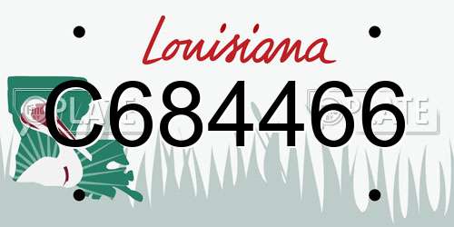 C684466 Louisiana License Plate