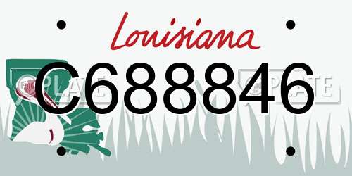 C688846 Louisiana License Plate